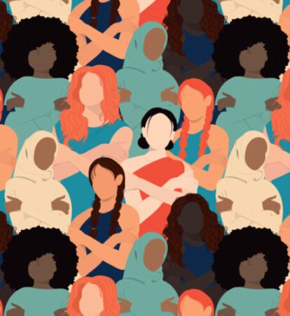 a graphic featuring diverse women