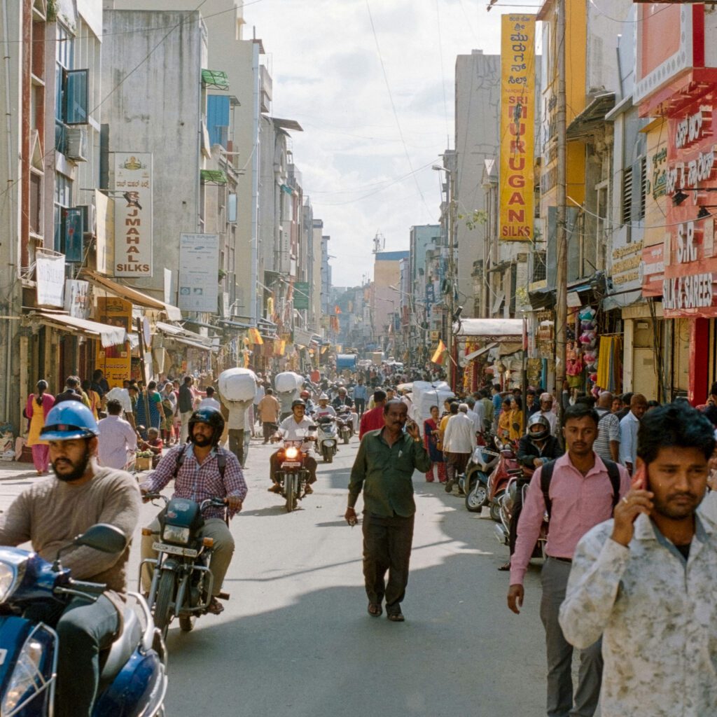 a busy Bangalore street