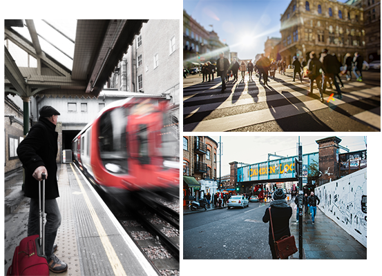 London landmark collage