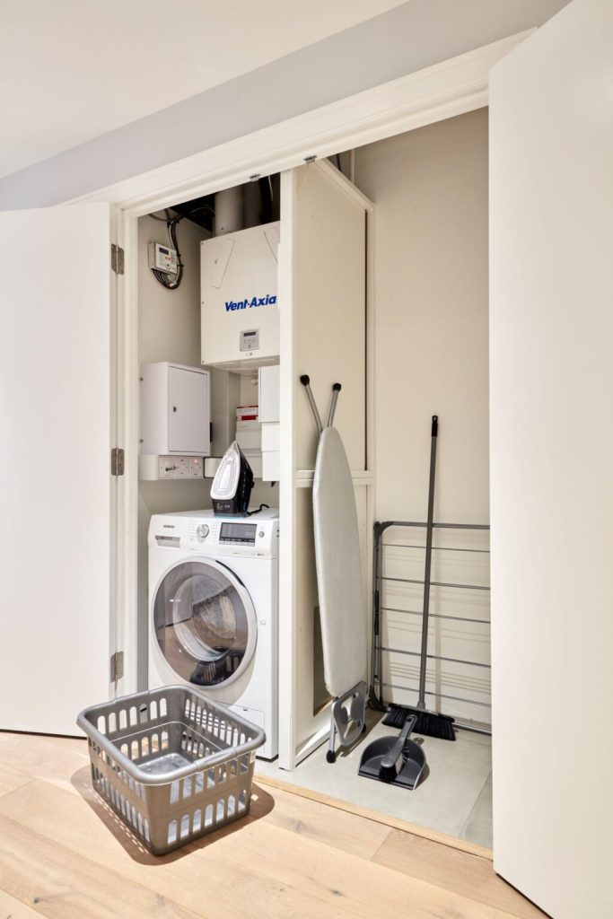 In-unit laundry room.