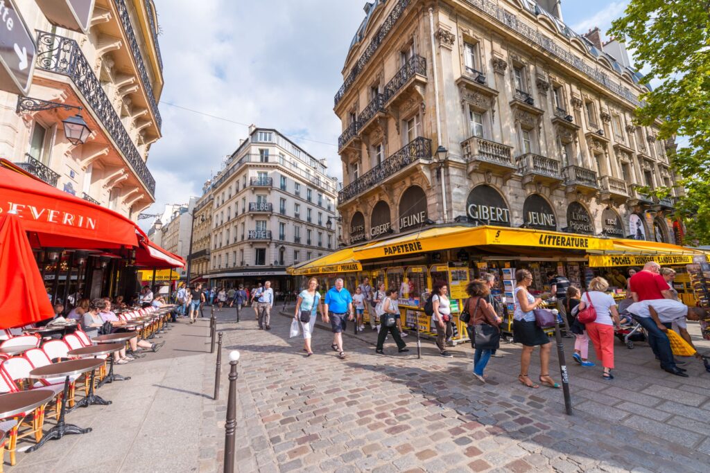 Photo of a European cobblestone street