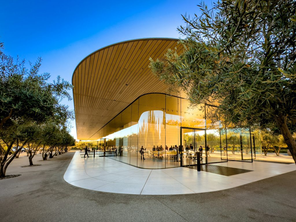 Modern building in Cupertino California