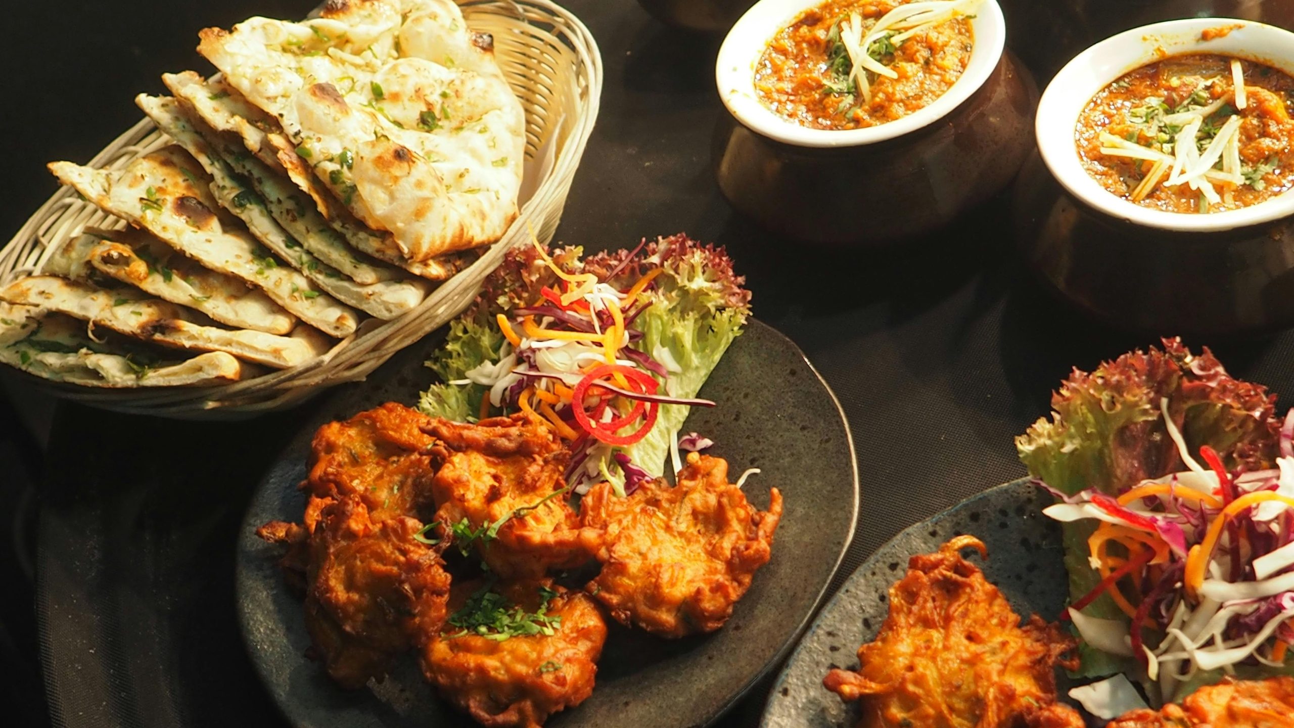 Assorted Fried Dish on Ceramic Plate.