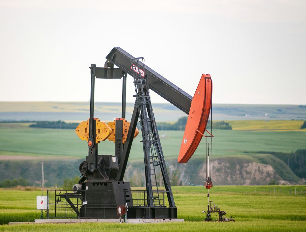 Oil drilling site during the day.